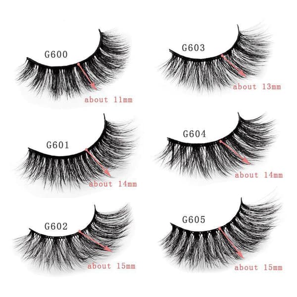 Irtoripset 5 para - 3D faux mink (G-600)