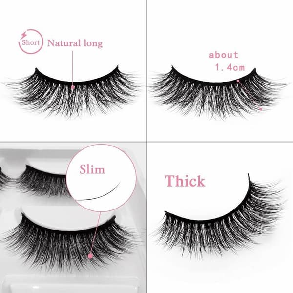 Irtoripset 5 para - 3D faux mink (G-601)