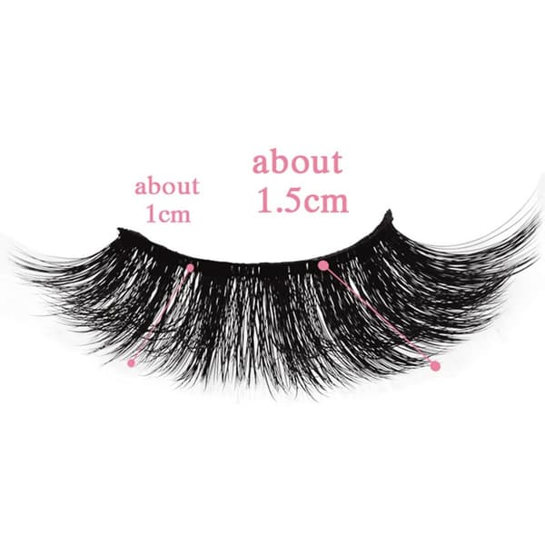 5-par falske øjenvipper - 3D faux mink (G-703)