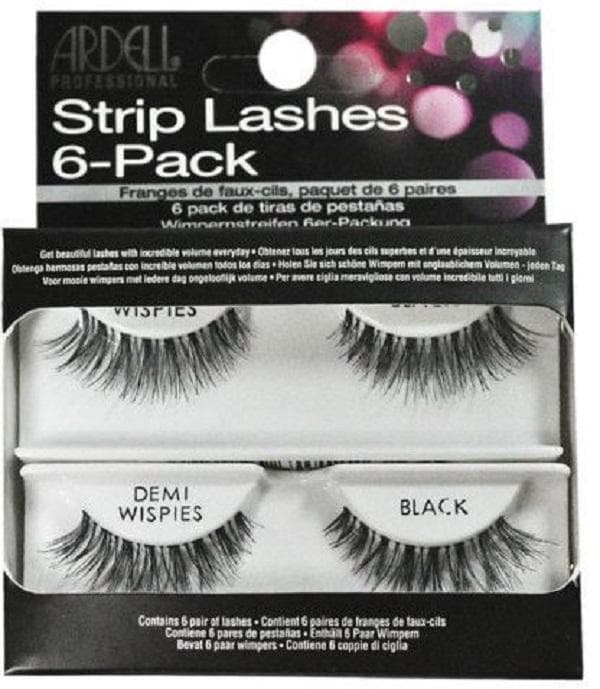 Lashes ARDELL_Strip 6-Pack Demi Wispiesl 6 pairs eyelash Black