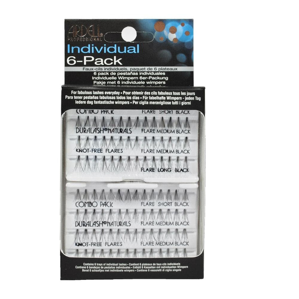 Individual ARDELL_SET Combo Pack set of 56 knots eyelashes Black x6