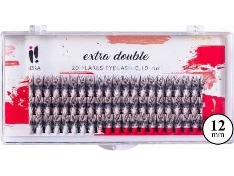 IBRA_Extra Double C falske øyenvippetufter 0,10-12mm