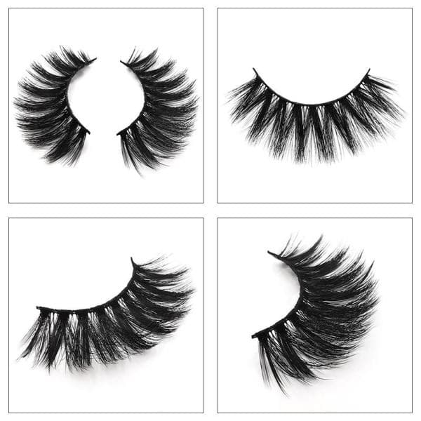 5-par falske øjenvipper - 3D faux mink (G-508)