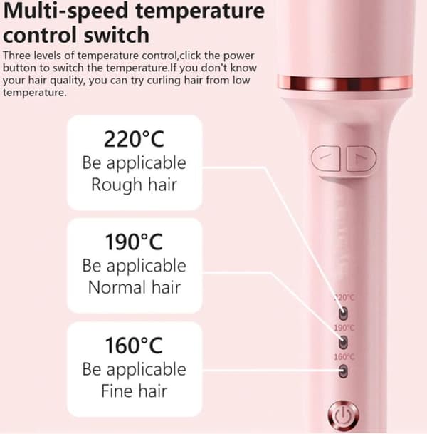 Automatisk hårkrullare rosa