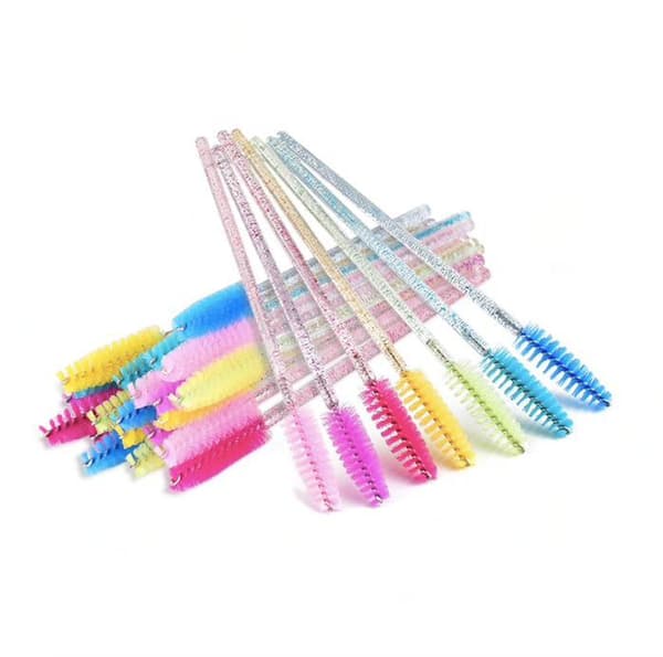 50-pack ögonfransborstar, fransborste, mascaraborste - Mixade