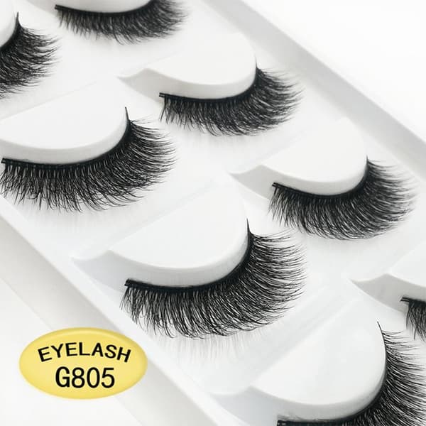 5 par falske øyevipper - 3D falsk mink - G805 - Falske øyevipper