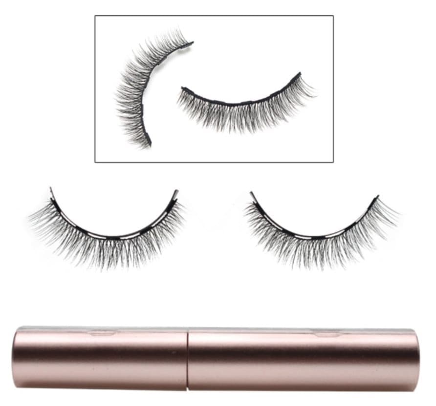 1 PAR MINK 44T magnetrika ögonfransar med magneter + eyeliner