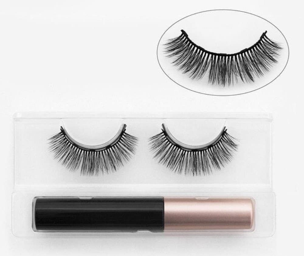 1 PAR MINK 93S magnetrika ögonfransar med magneter + eyeliner