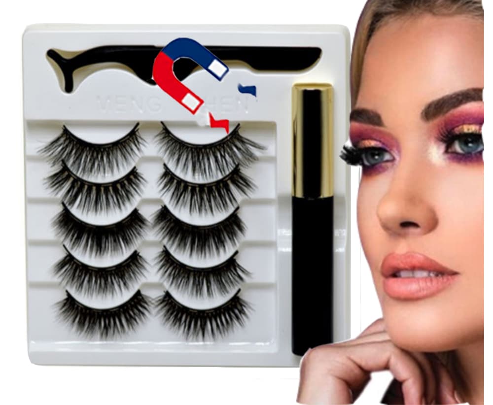 .Magnetiska ögonfransar 5 par magnetisk eyeliner party fransar