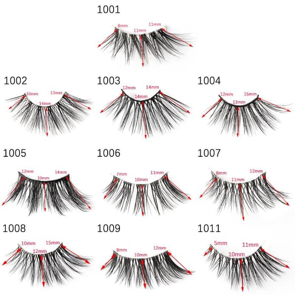 5 paria Cat style Mink ripset - Mink (1007)