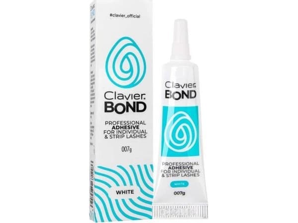 CLAVIER_Bond øyenvippelim Hvit 0,07g