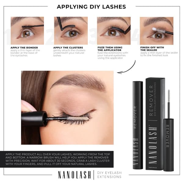 Remover til cluster vipper Nanolash 5 ml - fjerner falske øjenvipper