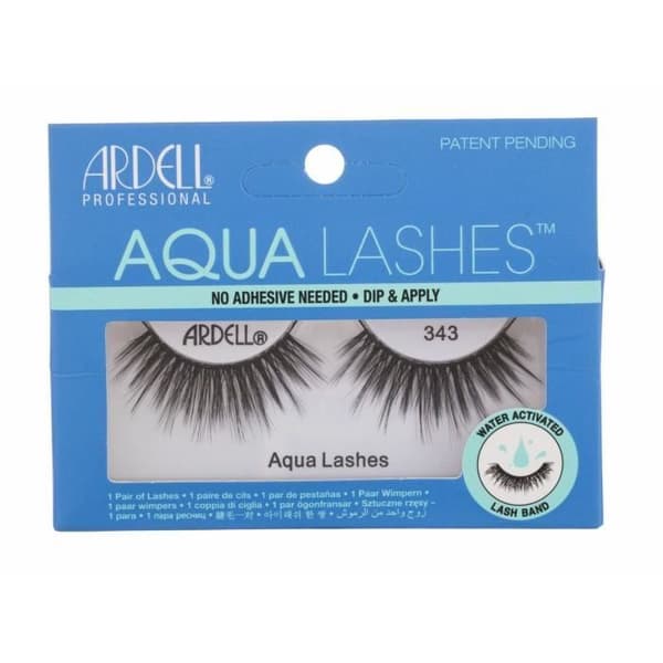 Faux Cils - Ardell - Aqua Lashes 343 - Svart - Applicering utan lim - Aktiveras av vatten