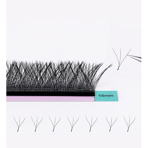 INF 5D Faux Mink-vipper, 0,07 mm tykkelse, D Curl, 8 mm lengde 0