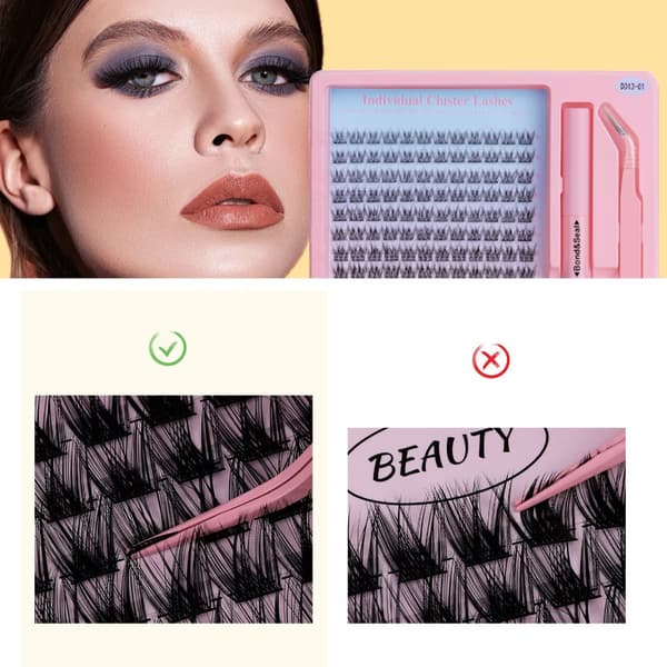 INF Falske øjenvipper, 168 klynger - DIY Eyelash Extension 0