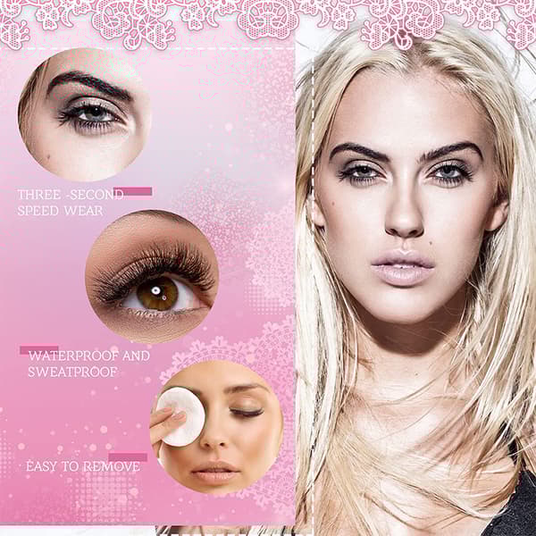 INF Selvklebende falske øyevipper Natural and Long-Lashed