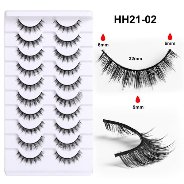 INF HH21-02 3D Faux Mink Vipper, 10 Par
