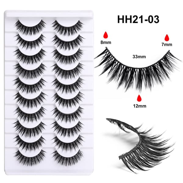 INF HH21-03 3D Faux Mink Lashes, 10 Pairs
