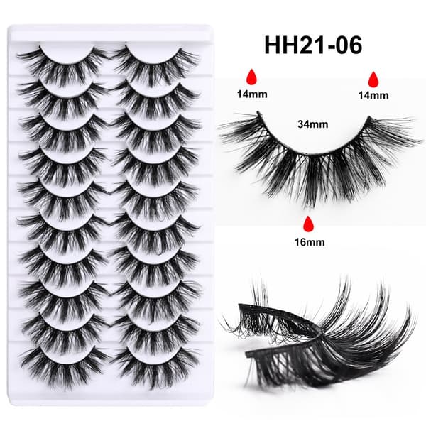 INF HH21-06 3D Faux Mink Lashes, 10 Pairs