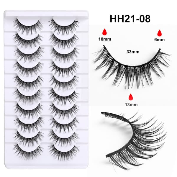 INF HH21-08 3D False Eyelashes - 10 Pairs