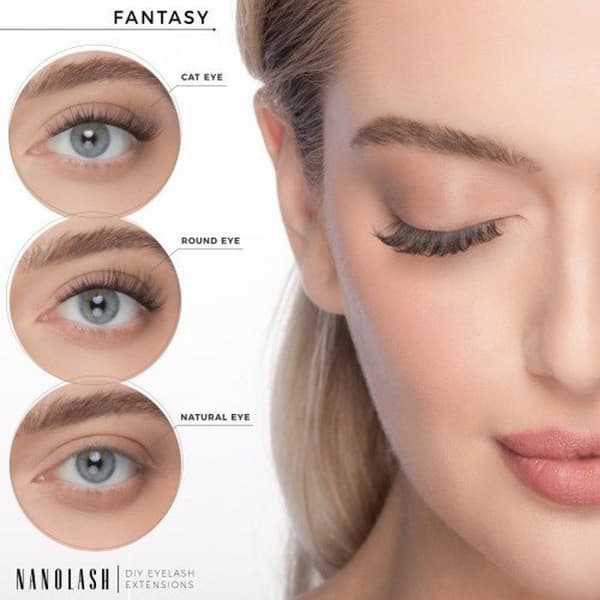Startkit för klusterögonfransförlängning för att applicera själv hemma Nanolash FANTASY