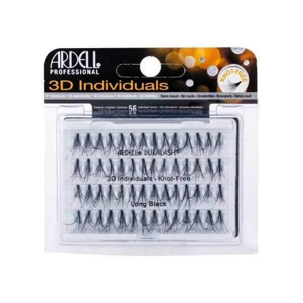 Fauxfrans - Ardell - 3D Individuella Duralash - Lång Svart - 3D-effekt - Utan knut