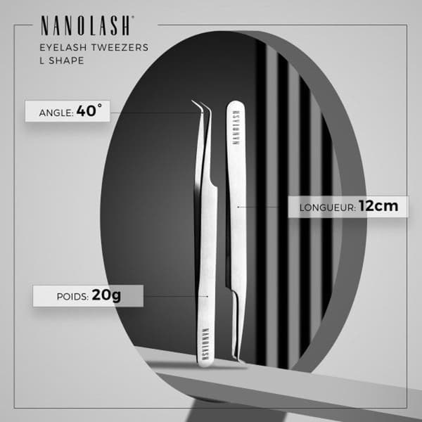 Magnetiska fransar - Nanolash - L - Professionell - Fransförlängningar - Grå