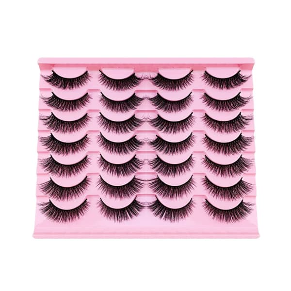 INF Black Terrier Lashes FH03 (14 par) - Naturlige og voluminøse 3D-falske øjenvipper