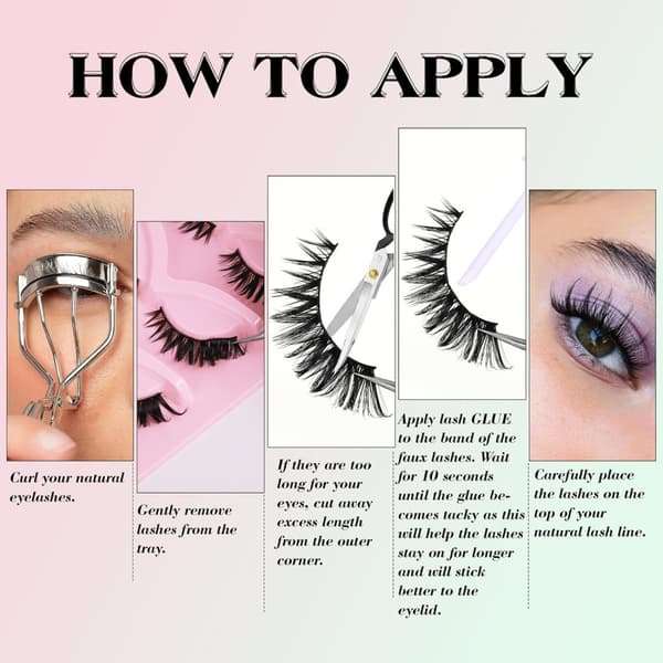 INF 5 par naturlige Cat Eye vipper pakke | HH22-02