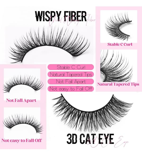 INF Naturlige False Eyelashes HL10-03 (10 par)