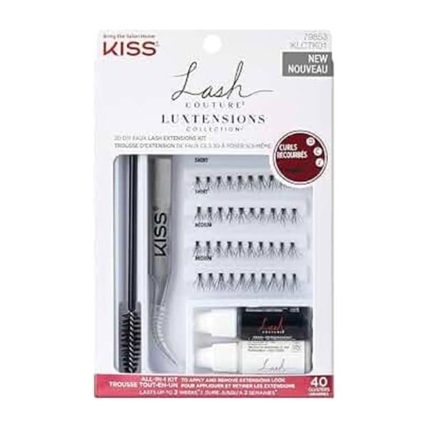 Kit för 3D Lash Extension KISS Collection Luxtensions - Naturlig och Praktisk - Svart