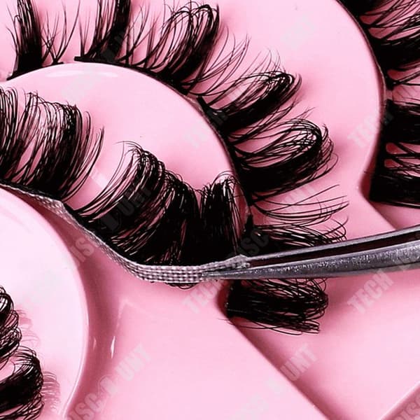 TD® 10 par 3D rysk volym lösögonfransar Fluffy Cat Eye lösögonfransar Handgjorda återanvändbara naturliga lösögonfransar