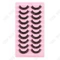 Miniatyrbild 1 av 4: TD® 10 par 3D rysk volym lösögonfransar Fluffy Cat Eye lösögonfransar Handgjorda återanvändbara naturliga lösögonfransar