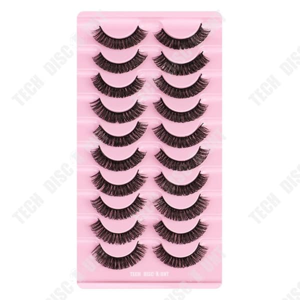 TD® 10 par 3D rysk volym lösögonfransar Fluffy Cat Eye lösögonfransar Handgjorda återanvändbara naturliga lösögonfransar
