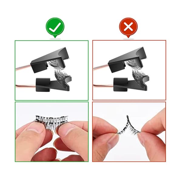INF Magnetiske øjenvipper 8 stk. 2 par - Hurtig og nem MB16K-5
