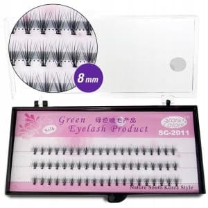 Luonnonsilkkiripset, nuput 60 kpl. 8 mm MUSTA