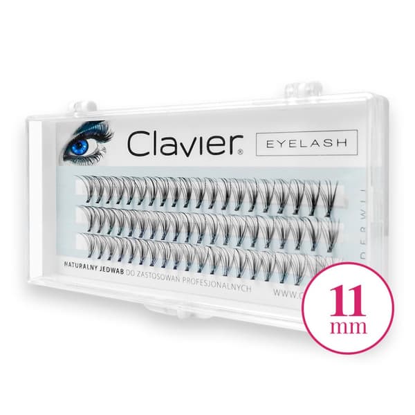 CLAVIER Naturliga sidenögonfransar - Klassiska 11mm