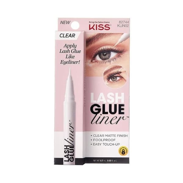 KISS LASH GLUEliner Eyeliner och lim för fransar 0,7ml - Klar, lämplig för linser
