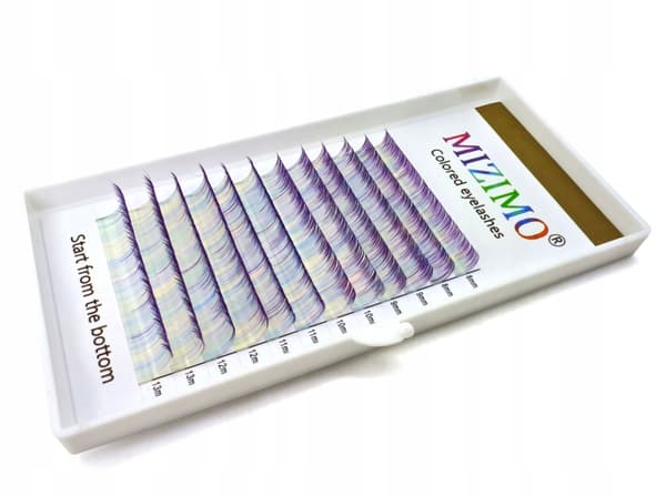 Farvede øjenvipper 8-13mm krøllet D, PASTEL-LILLA