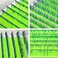 Miniatyrbild 2 av 11: Färgade ögonfransar 8-13mm böjda D OMBRE NEONGRÖN
