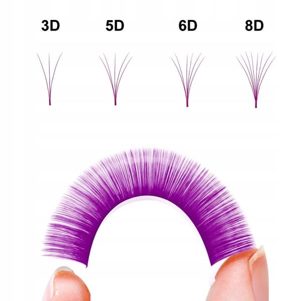 Färgade ögonfransar 8-13mm D, 12 remsor, VITA-GRÖNA