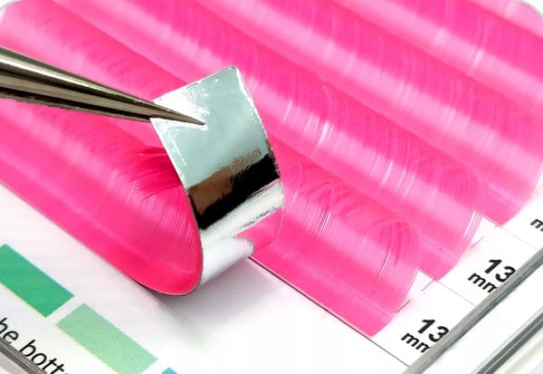 Färgade ögonfransar 8-13 mm, böjda D, 12 remsor, ROSA
