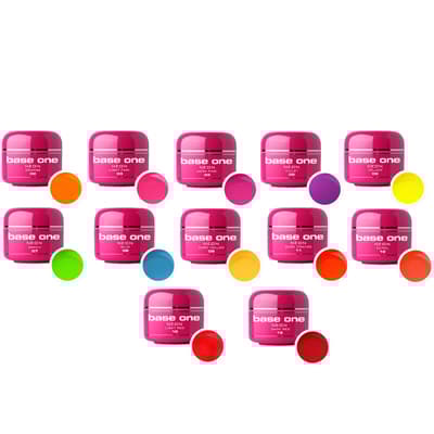 Base one - UV Gel - Neon - 12 pack - 5 ml