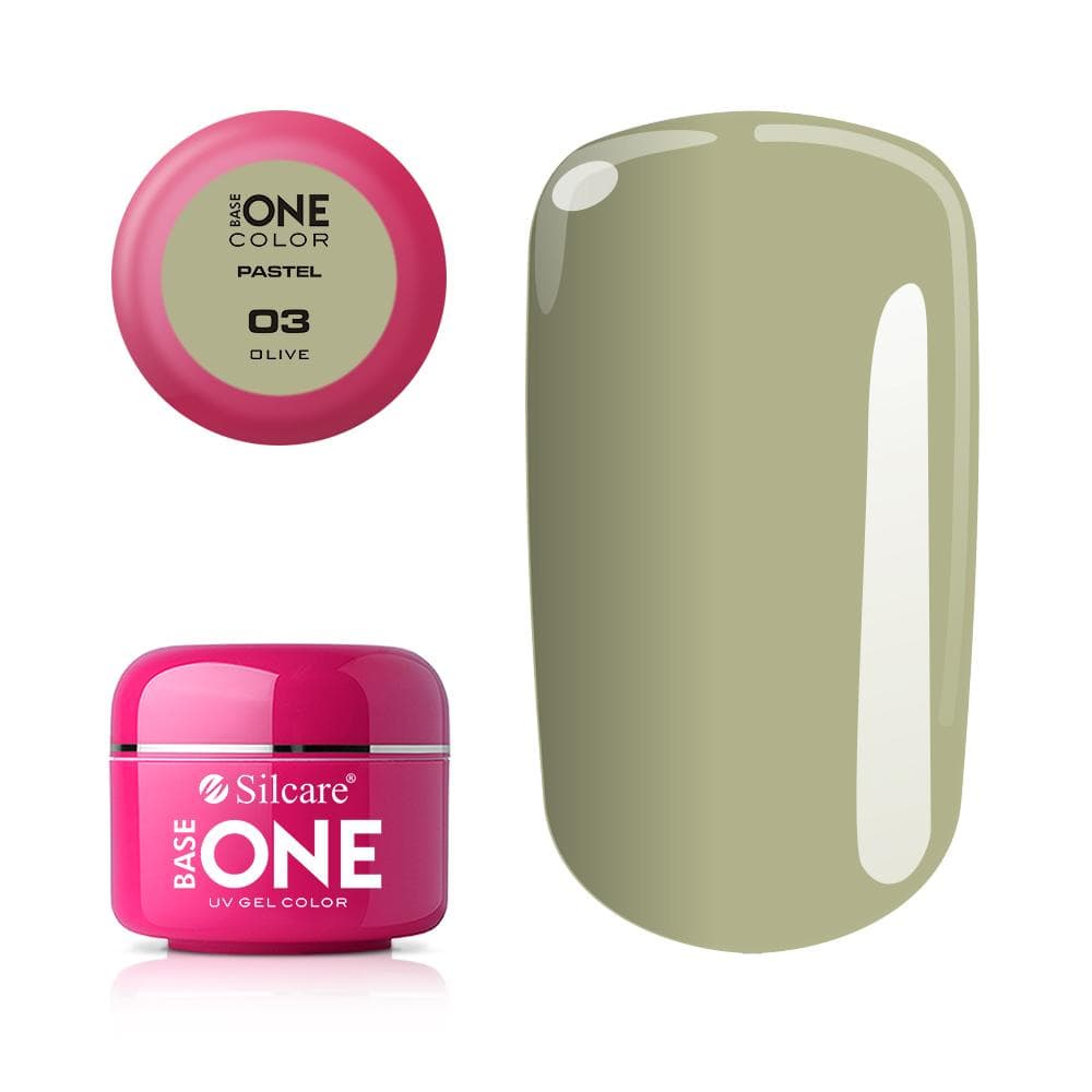 Base One - UV Gel - Pastel Shades - Olive - 03 - 5 gram