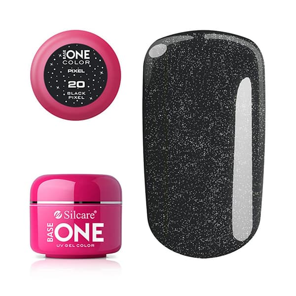 Base One - UV Gel - Pixel - Black Pixel - 20 - 5 gram