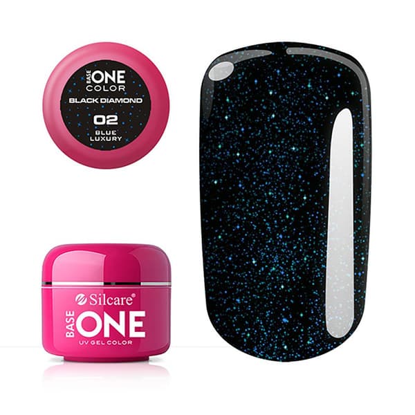 Base one - UV Gel - Black Diamond - Blue Luxury - 02 - 5 gram