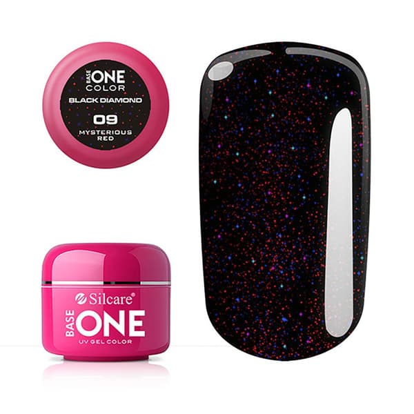 Base one - UV Gel - Black Diamond - Mysterious Red - 09 - 5 gram