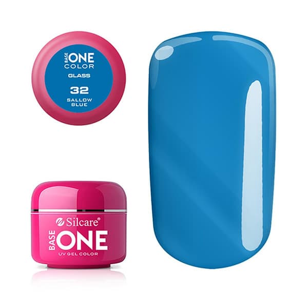 Base one - Color - Glass - UV Gel - Sallow Blue - 32 - 5 gram