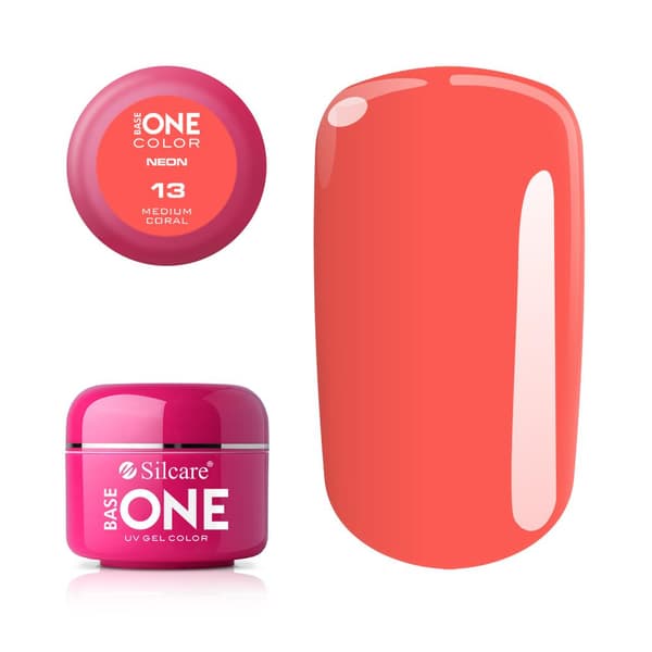 Base one - UV Gel - Neon - Medium Coral - 13 - 5 gram