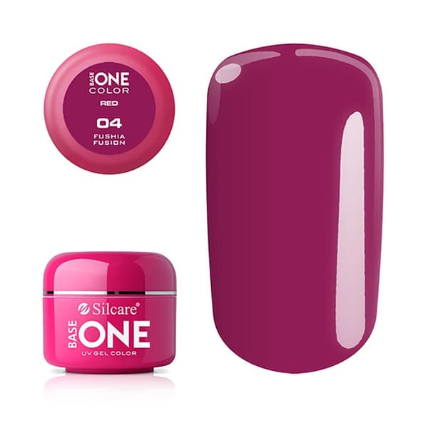 Base one - Color - RED - UV Gel - Fuchsia Fusion 04 - 5 gram